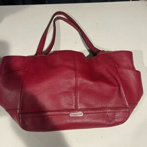 Coach Cherry Red Leather Shoulder Bag